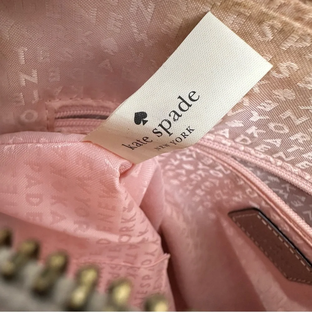 Kate‎ Spade Wellesley Rachelle Satchel Rose Gold Pebbled Leather Purse Handbag